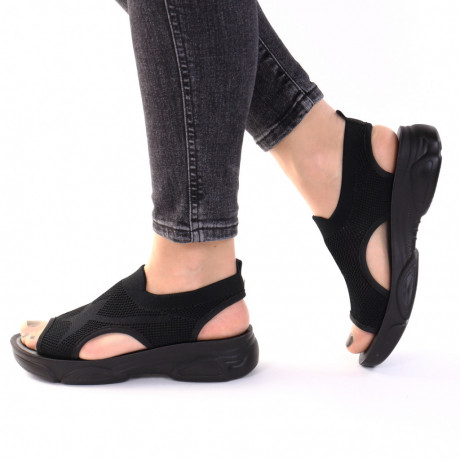 Sandale comode negre Rana - Img 2