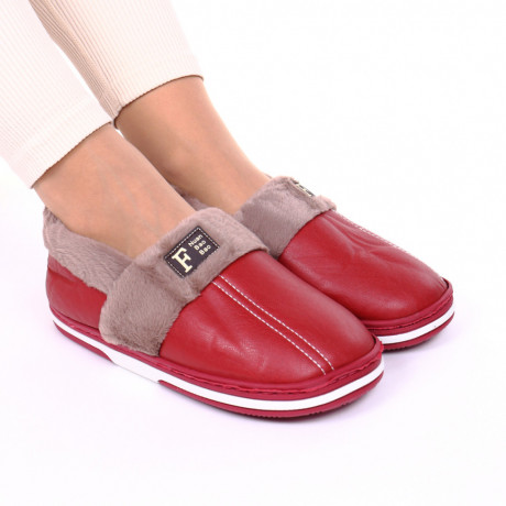 Mocasini de casa rosii Luna