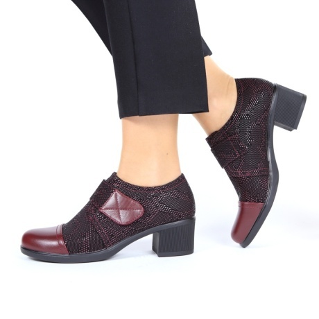 Pantofi bordo eleganti Furdana - Img 3