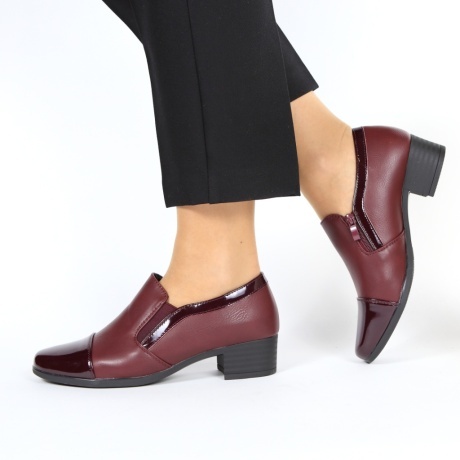 Pantofi bordo eleganti Mardeea