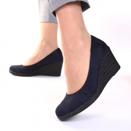 Pantofi cu platforma Raifa bleumarin - Img 1