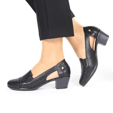 Pantofi negri eleganti Kalena - Img 2