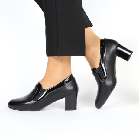 Pantofi negri eleganti Normana - Img 2