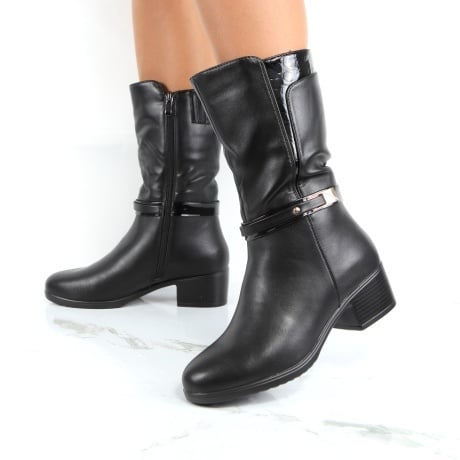 Cizme negre imblanite Neris