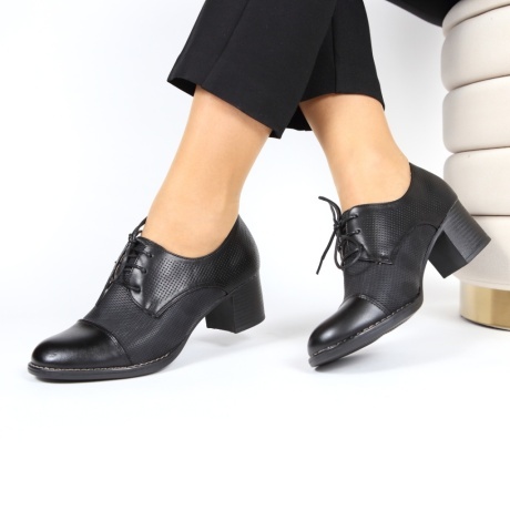 Pantofi negri eleganti Sirana - Img 2