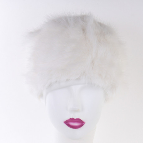 Caciula alba din blana Neka