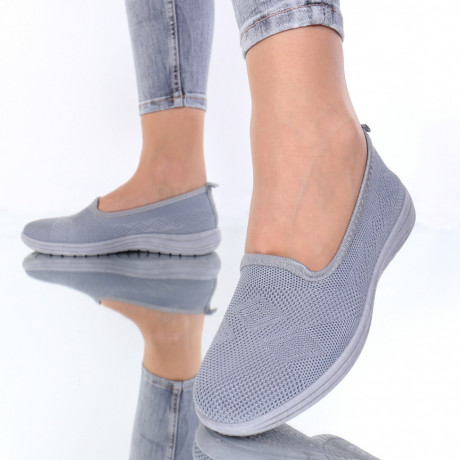 Espadrile material textil gri Ginevra - Img 3