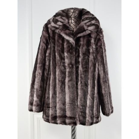 Haina gri din blana ecologica Auren