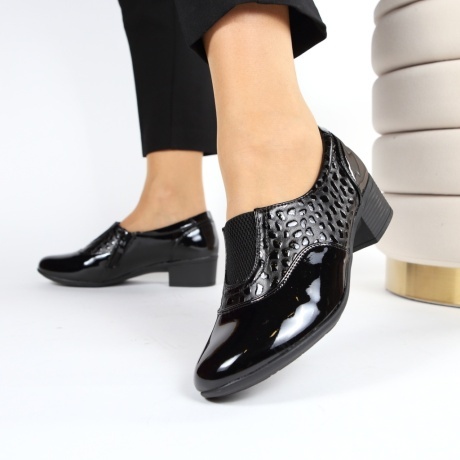 Pantofi negri eleganti Volina - Img 3