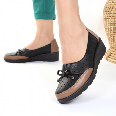 Pantofi maro cu negru usori Antolina - Img 1