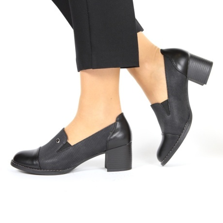 Pantofi negri eleganti Barla - Img 2