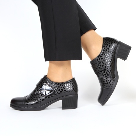 Pantofi negri eleganti Serdana - Img 3
