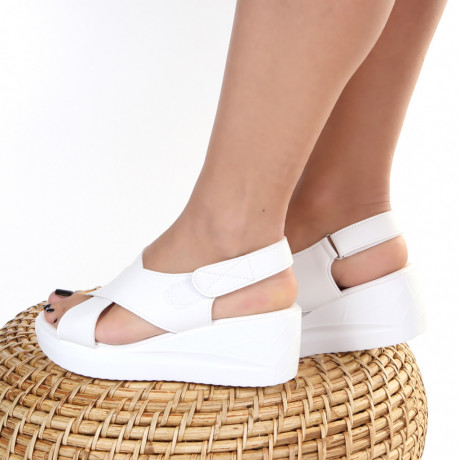 Sandale albe usoare Miano - Img 3