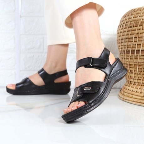Sandale negre comode Solana - Img 2
