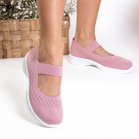 Espadrile material textil roz Lerina - Img 2