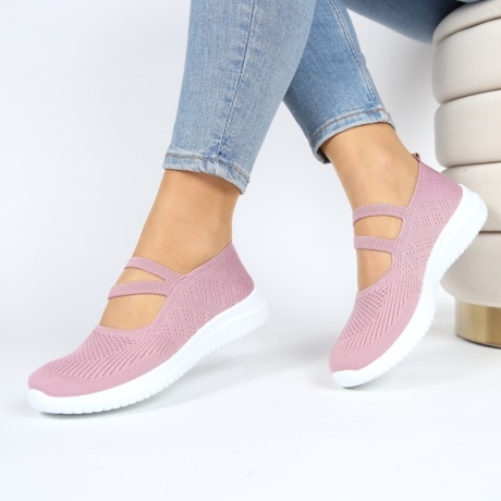 Espadrile roz usoare Goma
