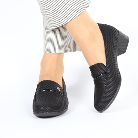 Pantofi negri eleganti Fada - Img 3