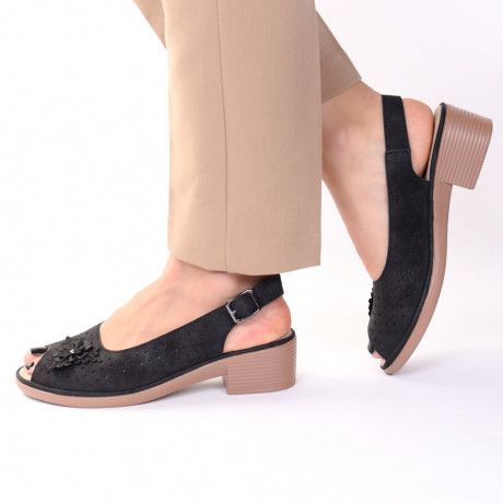 Sandale negre usoare Astina - Img 3