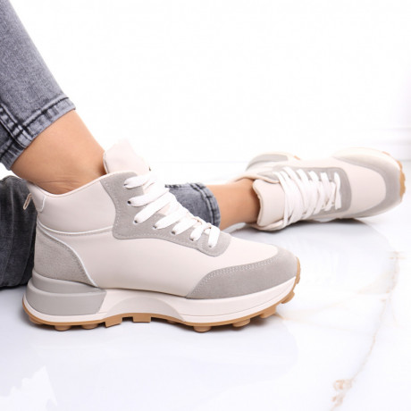 Sneakersi bej imblaniti Crelia - Img 2