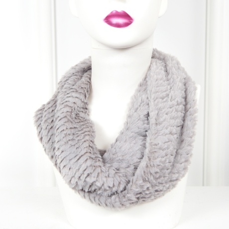 Fular gri circular Zairra