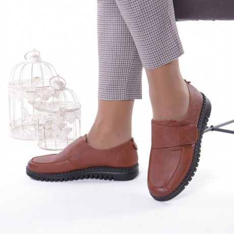 Pantofi cu talpa joasa Marcela maro - Img 2