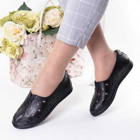 Pantofi cu talpa joasa Zelma negru - Img 1