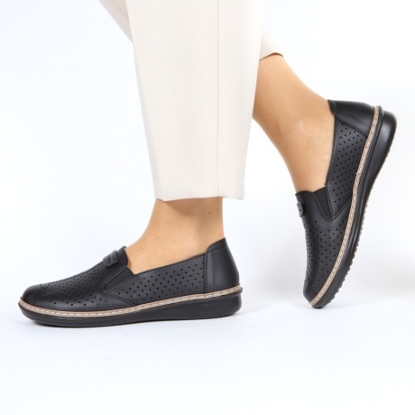 Pantofi negri comozi Alanka