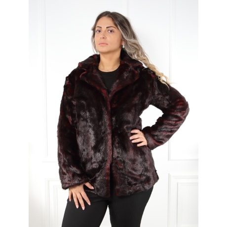 Haina bordo din blana ecologica Tayra - Img 2