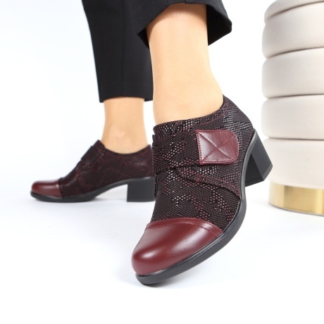 Pantofi bordo eleganti Furdana - Img 2