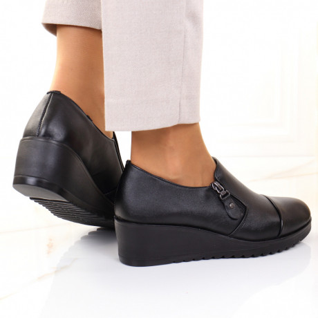 Pantofi cu platforma negri Amira - Img 3