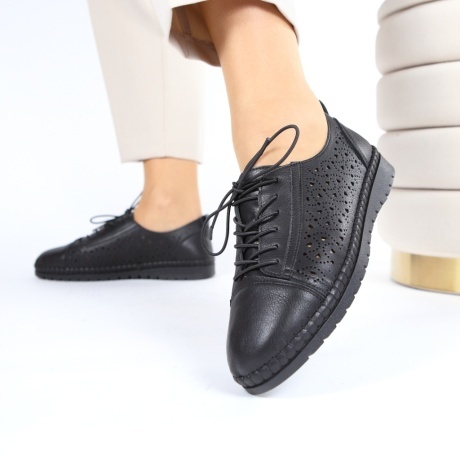 Pantofi negri comozi Valdina