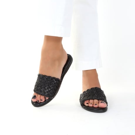 Papuci negri talpa joasa Mely - Img 1