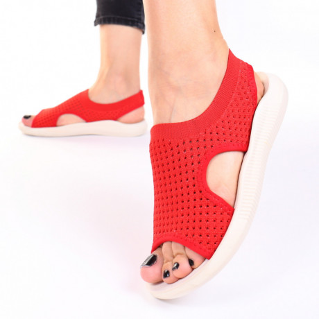 Sandale rosii comode Simy - Img 3