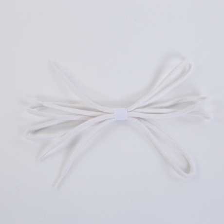 Siret alb bumbac rotund