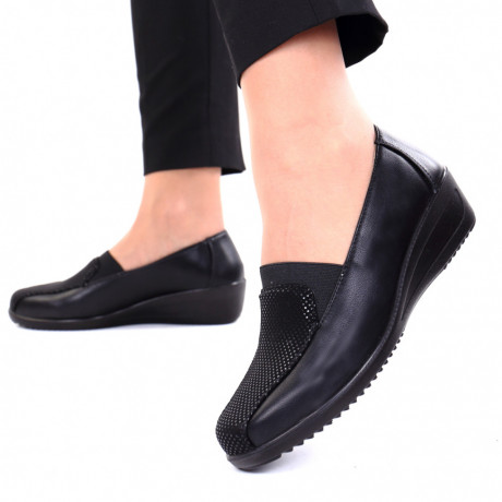 Pantofi cu talpa joasa Irina negru - Img 2