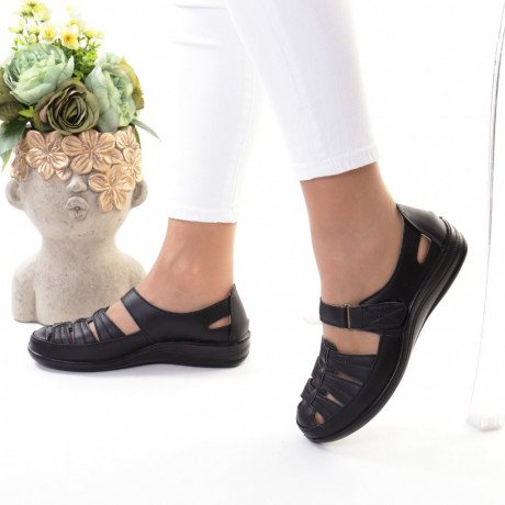 Pantofi negri piele ecologica Florena - Img 2