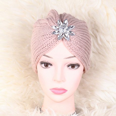 Turban cu floare crem Hatice