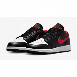 Air Jordan 1 Low White Black Red (GS) - Img 4