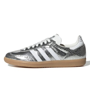 adidas Samba OG Silver Metallic Cracked Leather - Img 1