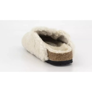Birkenstock Boston Big Buckle Teddy Clogs Eggshell - Img 2