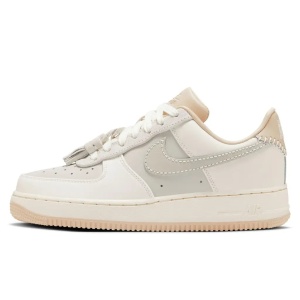 Nike Air Force 1 Low Light Bone Suede Tassels - Img 1