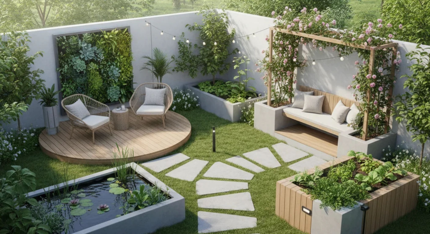 5 Idei de Amenajare pentru o Grădină Mică și Relaxantă în 2026