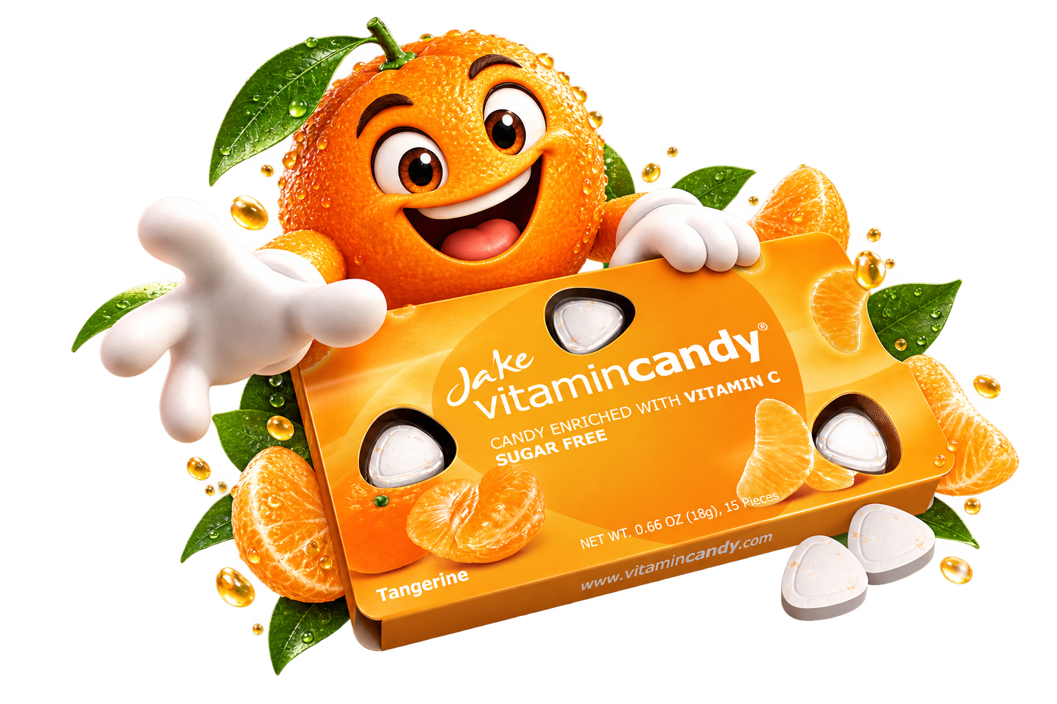 Personaj Jake VitaminCandy cu aromă de mandarină