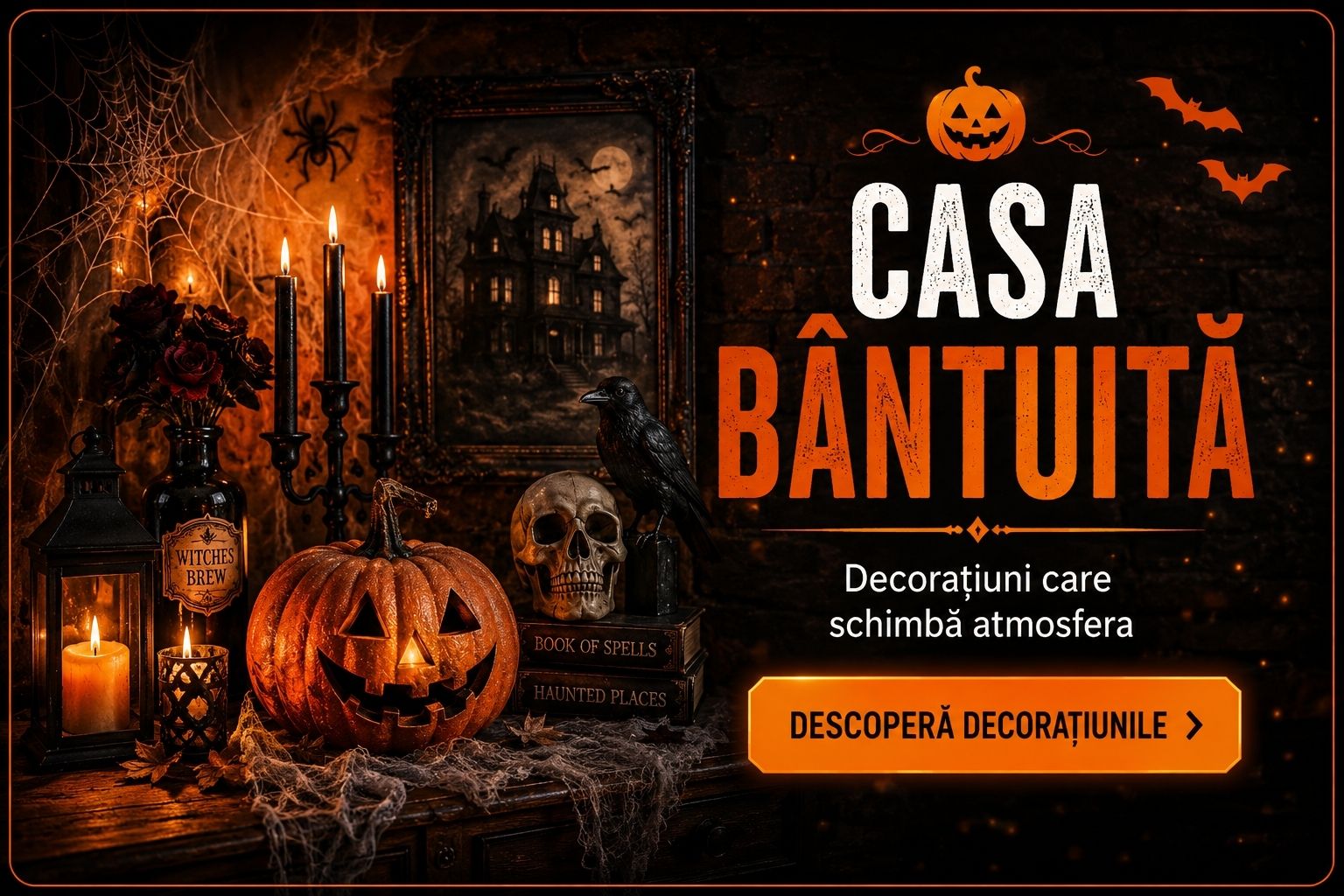 Casa bântuită - decorațiuni Halloween