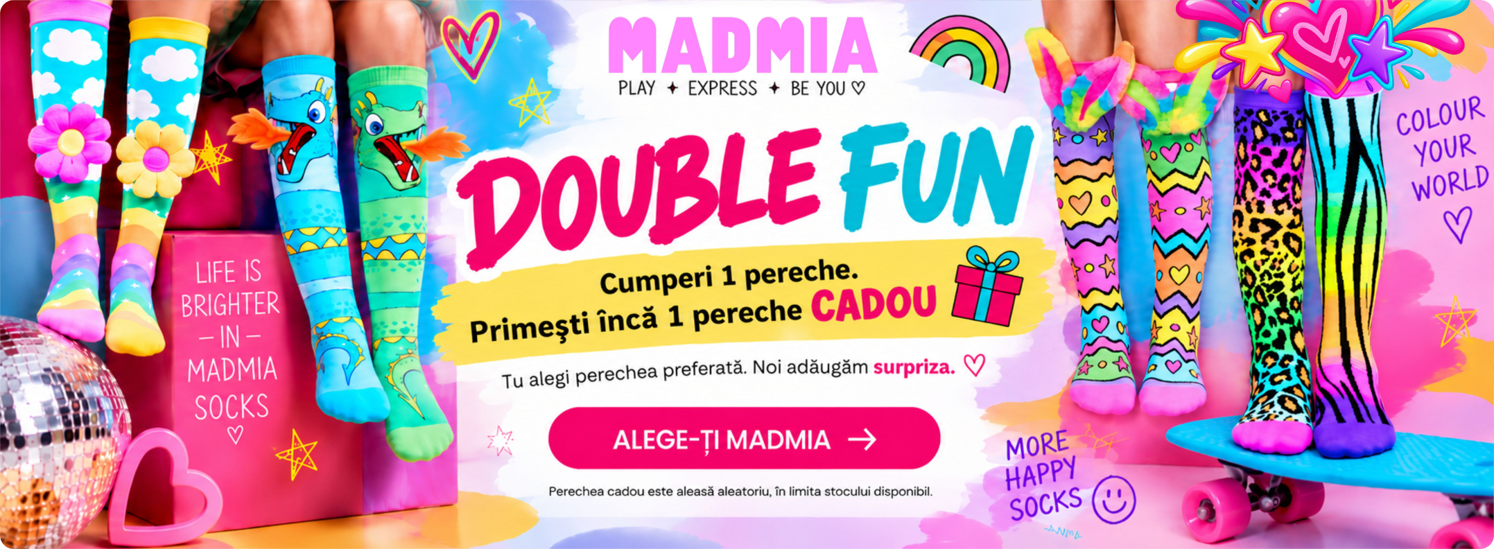 MADMIA Double Fun - Cumperi 1 pereche și primești încă 1 pereche cadou