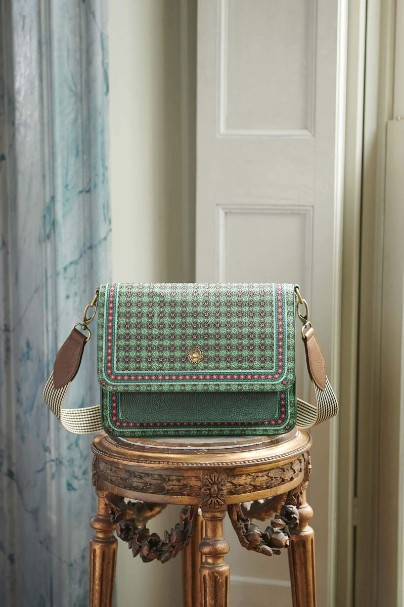 Geantă verde crossbody 25x7x20 cm colecția Clover