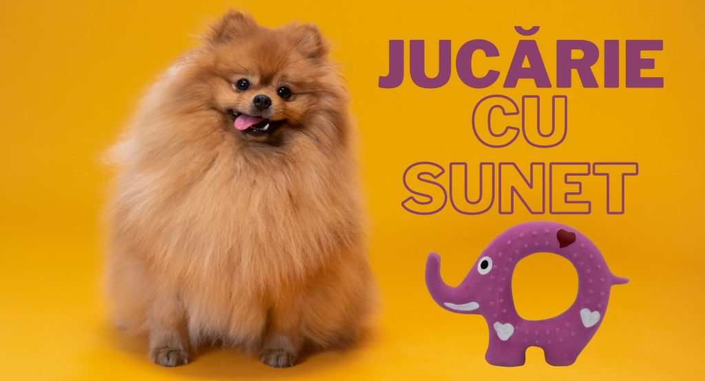 Jucărie elefant cu sunet pentru câini
