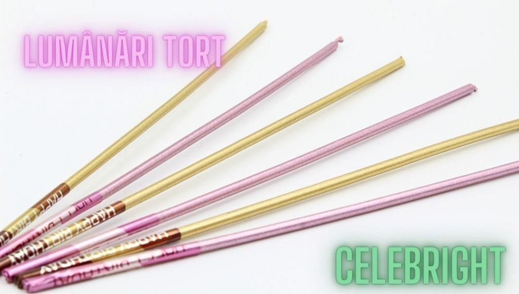 Set 6 lumânări pentru tort, Exquisiteness, maro, Celebright, 17cm