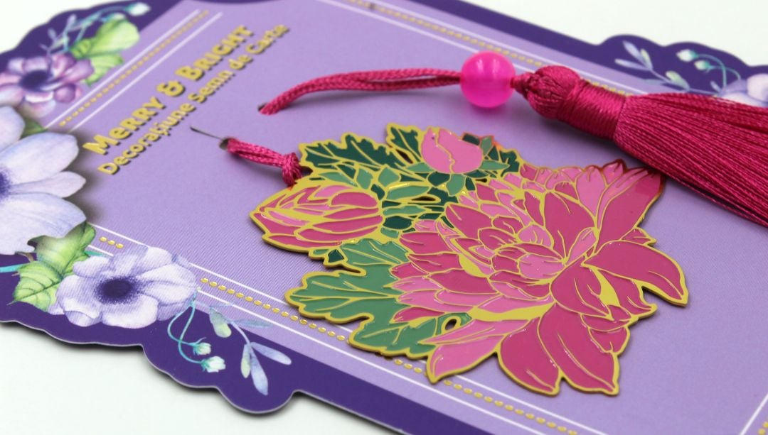 Decorațiune semn carte dalie Purple