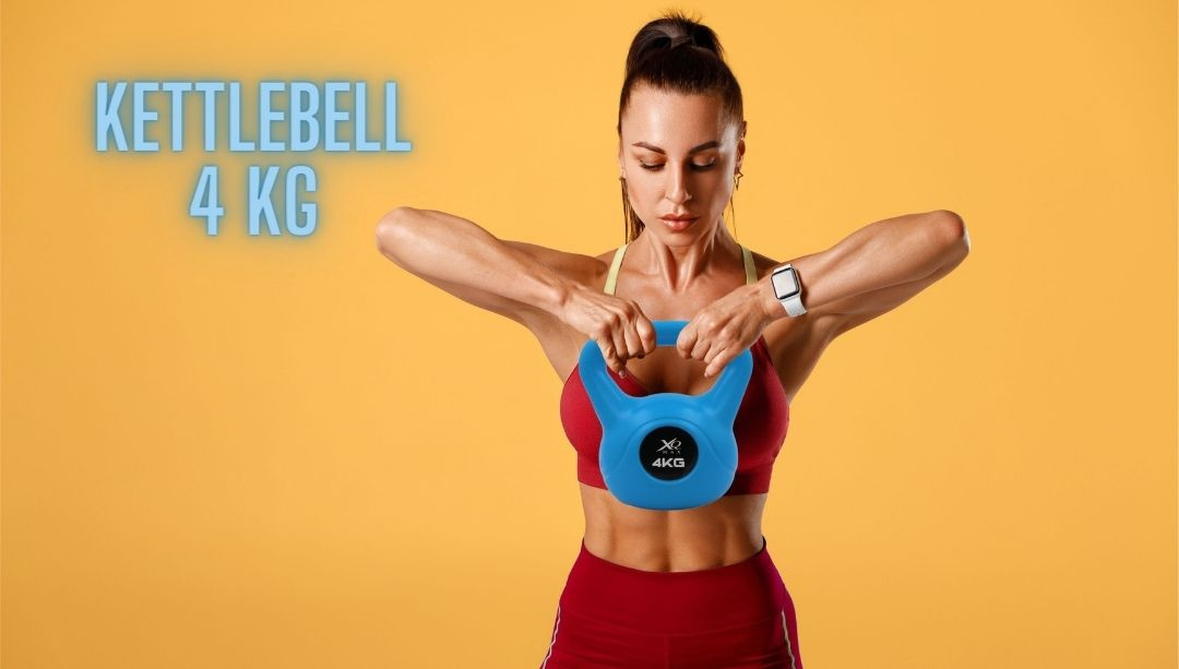 Ganteră Kettlebell XQ Max 4 kg albastru